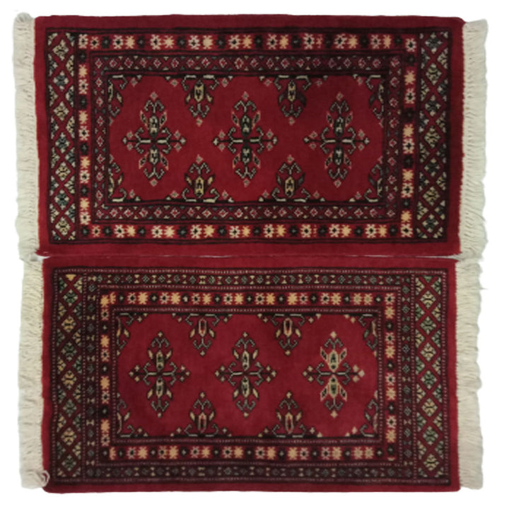 Bokhara Handknotted Persian Plum Woolen Mat-0